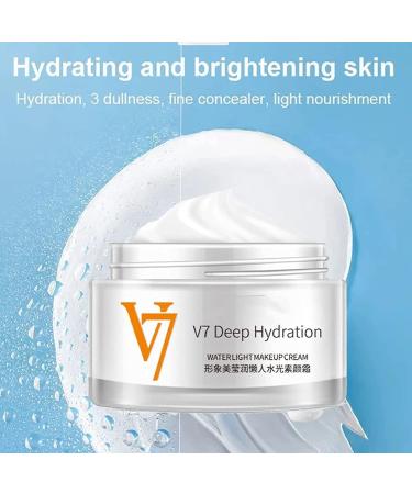 1/2/3 Jars V7 Deep Hydration Waterlight Makeup Cream V7 Deep Hydration Makeup Cream | V7 Cream Korean Moisturizing Tone-Up Cream | V7 Deep Hydration Cream - 50g (3 Jars V7 Deep Hydration Waterlight Makeup Cream) - Buy Online on GoSupps.com