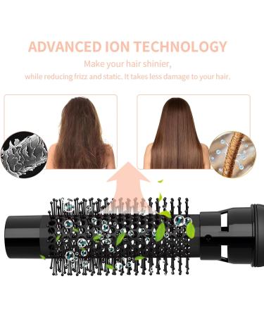 3-in-1 Hair Dryer Brush & Volumizer - Hot Air Brush for Straightening & Curling | Negative Ion Ceramic Lightweight Styler for Wet & Dry Hair - Buy Online on GoSupps.com
