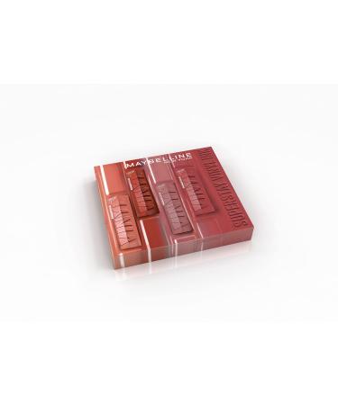 Maybelline New York Superstay Vinyl Ink Nude Shock Lipenstick 4-colored set vinyl effect shiny long-lasting Caja de Vinyl Ink the Nudes 4.2 ml (4-pack)