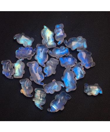 for Natural Blue Moonstone Sculpture Wing and Mermaid Jewelry Crystal Gift Yellow Blue Light Gemstone Jewelry Decoration Stone Mineral Specimen - Buy Online on GoSupps.com