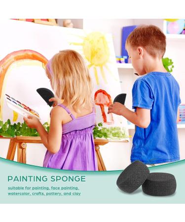 Black Face Painting Sponges - 60 Pcs Set for Makeup, Crafts, Art Work, Sculpting, Pottery, Body Painting - Buy Online on GoSupps.com