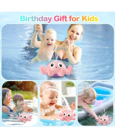 Octopus Bath Toy - Light Up, Spray Water, Automatic Induction - Pink - Ideal Gift for Kids - Bath Tub Toys for 3 Year Olds - Buy Online on GoSupps.com