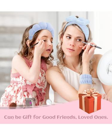 Shop Blue Terry Fabric Hair Bands: Spa Headband Wrist Wash & Slimming Hair Accessories for Skin Care & Yoga - Buy Online on GoSupps.com