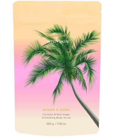 SugarBaby Vita Skin Sugar CRush Coconut and Raw Sugar Exfoliating Body Scrub 7.05 Ounce