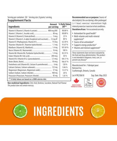 NUTRASOL Advance Electrolytes w/Key Nutrients Minerals & Vitamins | Antioxidant | Pre&Post Workout Hydration Solution | Boost Energy | Helps Body Hydrate During Physical Activities - Buy Online on GoSupps.com