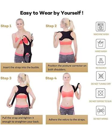 Posture Corrector Adjustable Children/Men/women Back Posture Corrector Clavicle Spine Back Shoulder Lumbar Brace Support Belt Posture Correction Back Brace Black S for Children Black S for Children - Buy Online on GoSupps.com