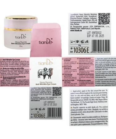 Buy tianDe Anti-Wrinkle Eye Cream 50g - Complex Eye Care for Youthful Skin | International Shipping - Buy Online on GoSupps.com