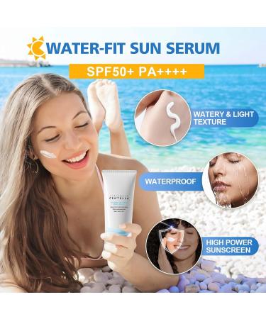 Allony Madagascar Centella Sunscreen Facial Sunscreen SPF 50 Hydrating and Light Suntan Lotion Dry and Non-greasy Waterproof and Sweatproof(50ml) - Buy Online on GoSupps.com