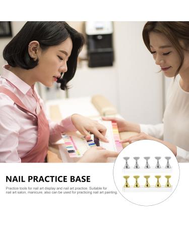 minkissy 2 Sets nail holder crystal display stand nail practice stand nail display stand Nail Practice Holder Nail Stand Nail Art Practice Stands Nail Art Supplies Nail Art Stand Metal 2.4X1.4X1.4CM Assorted Color - Buy Online on GoSupps.com