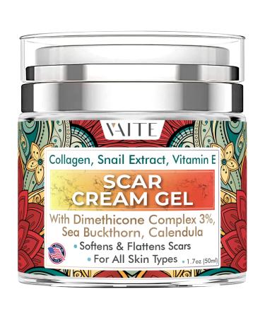 Scar Removal Cream Gel for Face and Body With Collagen Snail Extract Clendula Vitamin E and Sea Buckthorn Slicone Scar Cream for Old Scars Face Skin Repair Cream Stretch Marks Relief