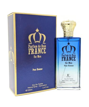 J & H VARIETY PERFUME DE REIS FRANCE Eau de Toilette Natural Spray logne for Men Wonderful Gift Woody Aromatic Daytime and Casual Use for all Skin Types 3.4 Fluid Ounce