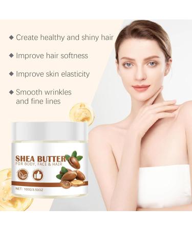 Pure Shea Butter 220g Shea Butter Moisturizer Face & Body Hydrates And Repairs Hair organic shea butter pure and natural shea butter cream rich in vitamins - Buy Online on GoSupps.com