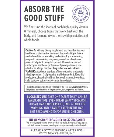 New Chapter Prenatal Vitamins One Daily Prenatal Multivitamin Enhanced for Age 35+ with Methylfolate + Choline for Healthy Mom & Baby Gluten Free & Non-GMO- 90 ct 90 Count (Pack of 1) - Buy Online on GoSupps.com