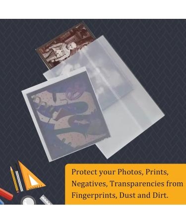 Lineco Glassine Envelopes 4.25''x5.25'' - Pack of 100 | Air, Water, Dust, Grease Resistant | Ideal for Storing Photos, Prints, Negatives, Stamps, Coins, Scrapbooking | White - Buy Online on GoSupps.com