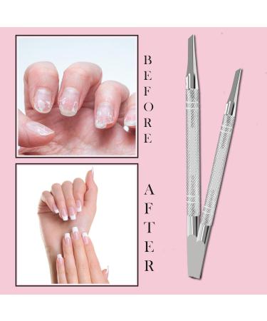 Haryali London Cuticle Pusher - 6" Cuticle Pusher Tool - Cuticle cutter - Cuticle Remover - Cutter Knife End Cuticle Trimmer and Pusher - for Safe and Precise Cuticle Removal - Stainless Steel - Buy Online on GoSupps.com