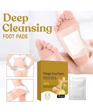 Detox Foot Pads with Ginger | Natural Toxin Removal & Deep Cleansing | Improve Sleep & Reduce Stress (10pcs) - Buy Online on GoSupps.com