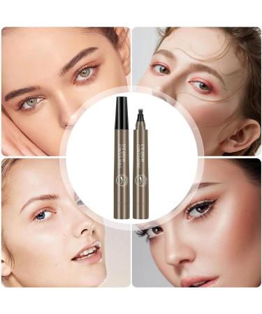Eyebrow Microblading | Waterproof 4 Fork Tip Eyebrow Pencil | Liquid Brow Long-Lasting Brow Microblading Pencil Eyebrow Makeup Pochy Beige - Buy Online on GoSupps.com