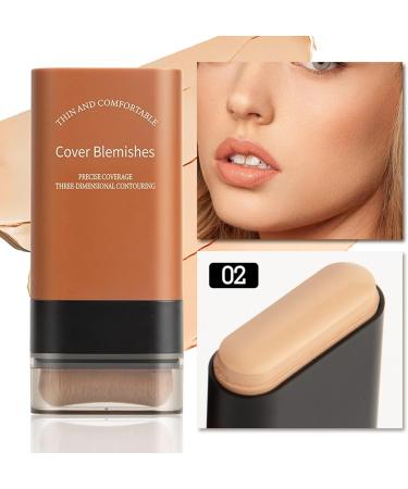 Hydrating Lightweight Foundation Stick with Brush Medium-to-Full Coverage Foundation Stick Makeup Buildable Foundation Stick Face Contour Stick Instantly Balance&Even Complexion (Natural 0) Natural 1 count (Pack of 1) - Buy Online on GoSupps.com