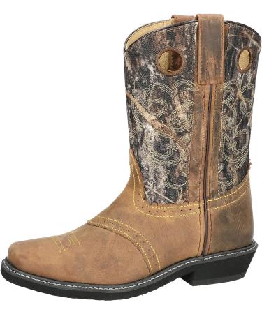 Smoky Mountain Pawnee Series Women's Western Boot - 9 Height, Square Toe, True Timber Camo, Crepe Sole - Brown Oil Distress/Camo - Buy Online on GoSupps.com