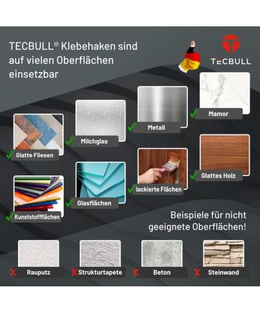 Tecbull Funny Hooks Toothbrush Holder & Razor Holder - No Drilling Self-Adhesive 9x Red with Replacement Pads - Shop Now! - Buy Online on GoSupps.com