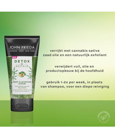 John Frieda Detox & Repair Deep Cleansing Scrub 150 ml Scalp Scrub for Dry Hair Deep Cleansing and Exfoliating Scalp Scrub - Buy Online on GoSupps.com