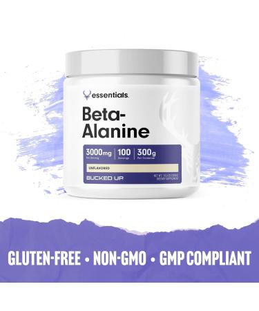 Bucked Up Beta Alanine 300mg Powder - Non-GMO Gluten-Free Unflavored - 100 Servings - International Shipping Available - Buy Online on GoSupps.com