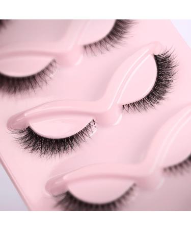 Cat Eye 3D Wispy False Eyelashes - Natural Look, Clear Band, 5 Pairs Pack by Ezreiily - Buy Online on GoSupps.com