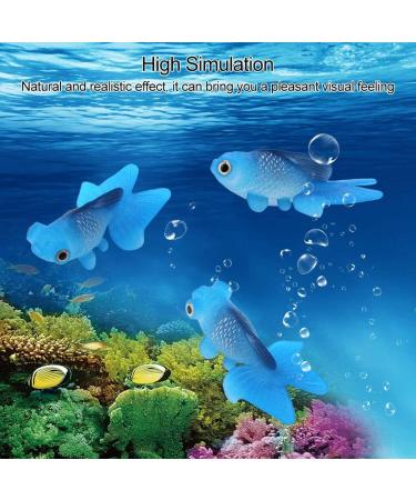 Buy Semme Plastic Floating Fish | Movable Aquarium Decoration | Blue Goldfish Pet Accessory - Buy Online on GoSupps.com