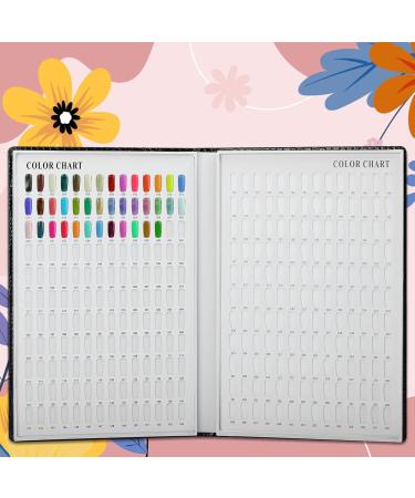 Professional 308 Nail Colors Chart & Black Display Book | Nail Gel Polish Swatches & Practice Card for Salons - International Shipping Available - Buy Online on GoSupps.com