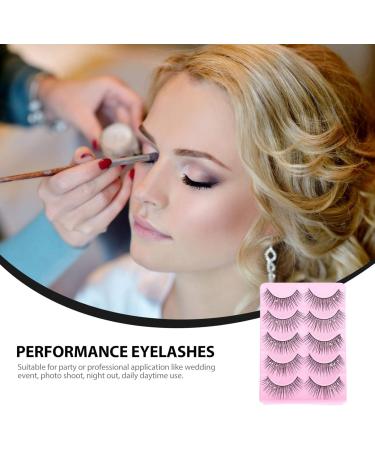 Lurrose 10 Pairs Fake eyelashes makeup eyelash natural faux strip fluffy volume lashes dense false eyelashes eye lashes rhinestone trim Artificial Fiber Lash bulk Miss rhinestones - Buy Online on GoSupps.com