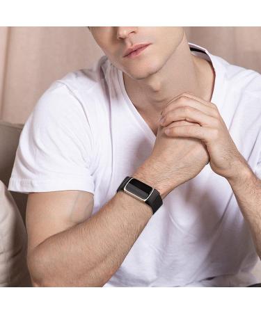 Surundo Adjustable Magnetic Mesh Loop Bracelet for Fitbit Charge 5 & 6 - Black Metal Fitness Tracker Accessory - Buy Online on GoSupps.com