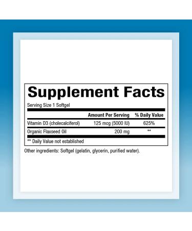 Natural Factors Vitamin D3 125 mcg (5000 IU) â€“ Boost Immunity & Bone Health | 120 Softgels - Buy Online on GoSupps.com