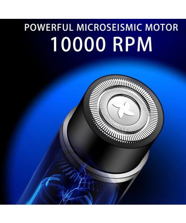 Mini Electric Razor for Men - Portable USB Rechargeable Waterproof Shaver & Beard Trimmer - Compact Wet/Dry Rotary Shaver for Travel (Silver - Buy Online on GoSupps.com