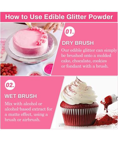 Edible Glitter 8 x 4g LUCPICT Food Colouring Powder Edible Lustre Dust Edible Glitter for Drinks Cake Decorations Cocktail Wine Beer Baking Strawberries Cupcakes Cookies Candy Fondant 8 Colours - Buy Online on GoSupps.com