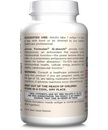Buy Jarrow Formulas Q-absorb Co-Q10 100mg Antioxidant Support for Energy & Heart Health | 120 Softgels International Shipping Available - Buy Online on GoSupps.com