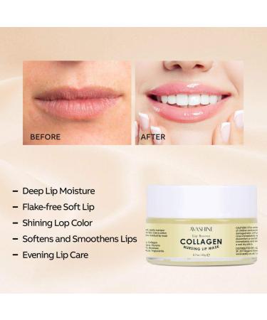 Avashine Collagen Lip Sleep Mask - Hydrating Lip Treatment & Moisturizer for Dry Lips - Buy Online on GoSupps.com