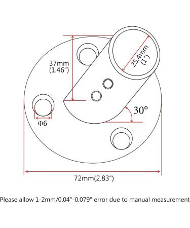 316SS Heavy Duty Marine Boat Hand Rail Fittings - 30 Round Base for 1 OD Tube - Buy Online on GoSupps.com