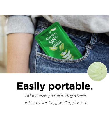 by.H Travel Size Aloe Vera Gel (30 Mini Packets) - TSA-Friendly Organic Soothing Gel for Face & Body - 98% Pure Aloe Gel Packets Sunburn Relief Non-Greasy Portable Travel Packet Made in Korea Pouch Type-1Pack - Buy Online on GoSupps.com