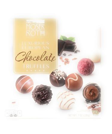 Moser Roth Luxurious European Chocolate Truffles Privat Chocolatiers 7 Oz Box