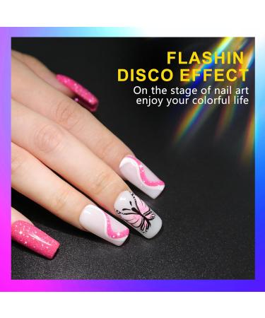NXJ INFILILA Neon Gel Nail Polish 6 Colors 10ml Glitter Gel Nail Polish Set Holographic Sparkle Pink Blue Green Gel Nail Polish Set Popular Nail Art DIY Salon Home Manicure Gifts - Buy Online on GoSupps.com