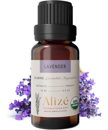 Aliz Aromatherapy Pure Lavender Essential Oil 100% Organic USDA Certified Lavender Essential Oil Pure for Diffusers for Home Aromatherapy Oil Diffuser Oils Scents Organic Oil 10ml-0.33 fl oz - Buy Online on GoSupps.com