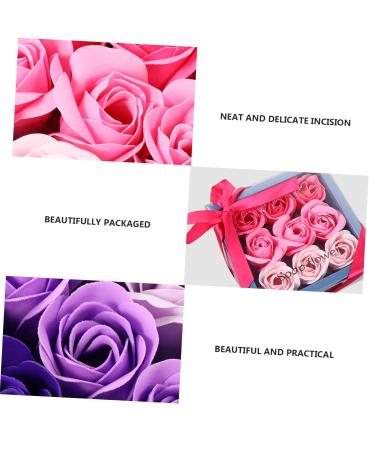 Shop Ipetboom 6 Boxes Gradient Color Soap Flower Bouquet | Romantic Artificial Roses for Mother's Day Gift - Multicolor Rose Petals - Buy Online on GoSupps.com