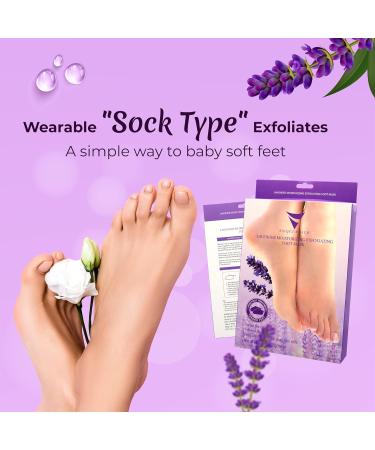 Foot Peel Mask (2 Pairs) - Exfoliating Foot Mask for Baby Soft Skin - Remove Dead Skin, Lavender Scented - Foot Care Spa Treatment for Men and Women - Buy Online on GoSupps.com