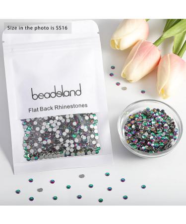 Beadsland 1440 Flat Back Rhinestones - Green Volcano Nail Crystals SS16 (3.8-4.0mm) for Stunning Nail Art - Buy Online on GoSupps.com