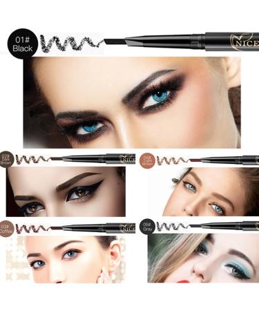 NICEFACE Dark Brown Eyebrow Pencil - Double Ended Precision & Waterproof Brow Makeup | Shop Internationally - Buy Online on GoSupps.com