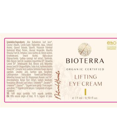 BioTerra Bio Lifting Eye Cream 15ml | Regenerating Eye Care for Dark Circles Swelling & Wrinkles | All Skin Types | International Shipping - Buy Online on GoSupps.com