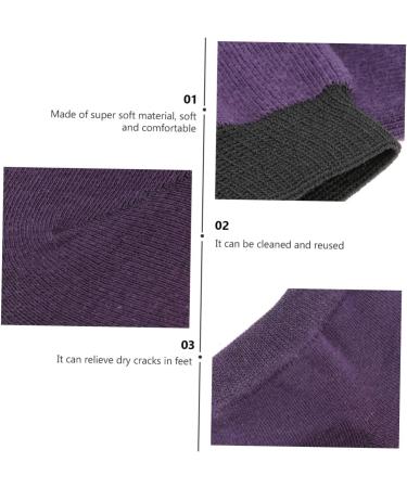 Beavorty 5 Pairs moisturizing Socks Yoga Socks Foot Lotion spa Socks Heel Protector Heel Cushions moisturizing Heel Socks Dry feet Cracked spa Socks Foot spa Heel pad Cotton Purple Pedicure - Buy Online on GoSupps.com