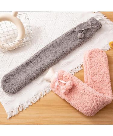 Buy Hansum 2L Extra Long Fluffy Hot Water Bottle - Portable Gray Body & Bed Warmer - Buy Online on GoSupps.com