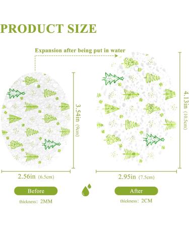 3-Pack Cleaning Kitchen Sponges Oval Christmas Tree Kitchen Cellulose Dishwashing Wood Pulp Cotton - Buy Online on GoSupps.com