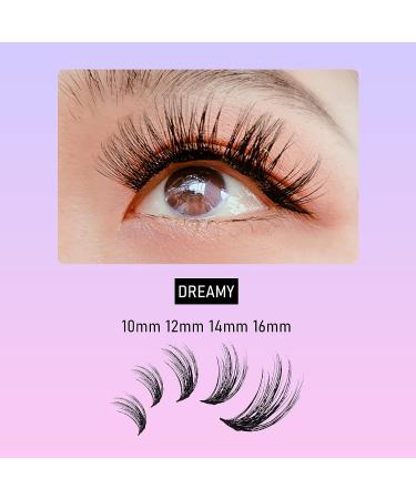 VEYES INC Individual Wispy Lash Clusters Kit - DIY Eyelash Extensions with Tweezer, Bond, and Seal - 12&14mm TP01 Cluster Lashes for Beginners - Buy Online on GoSupps.com